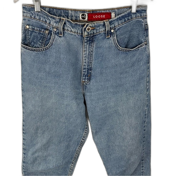 Levi’s The Silver Tab Loose Fit Hi-Rise Blue Denim Jeans Size 13 Juniors - Picture 4 of 14